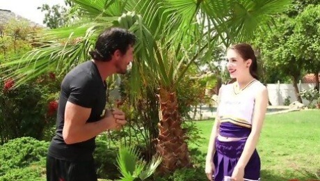 Skinny cheerleader Anna Deville wants to be fucked balls deep