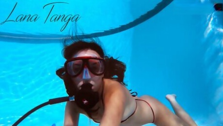 Hungarian Pornstar Lana Tanga Orgasming Underwater